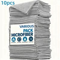 Car Microfiber Towel Pack, 10pcs Multipurpose Car Cleaning Cloth, Quick Drying Car Cleaning Towel, Car Wash Accessories for C...