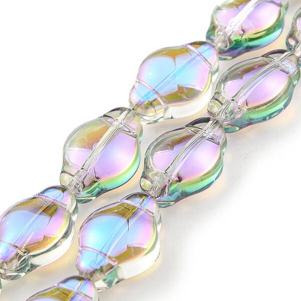 Electroplate Transparent Glass Beads Strands