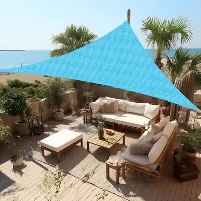 SUNNY GUARD Sun Shade Sail Triangle UV Block Awning Canopy for Pergola Kit Backyard Porch Deck Patio Garden Modern Design Lou...