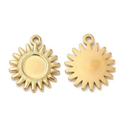 Ion Plating(IP) 304 Stainless Steel Pendant Cabochon Settings