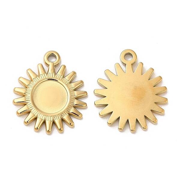 Ion Plating(IP) 304 Stainless Steel Pendant Cabochon Settings