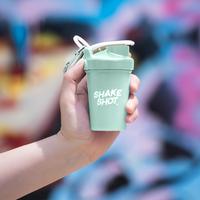Shake Shot 4 oz Green Mini Pre-workout & Supplement with Clip & Shaker Ball cup Portable Bottle viral tumbler