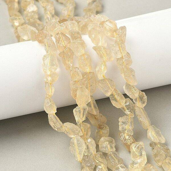 Raw Rough Natural Lemon Quartz Beads Strands