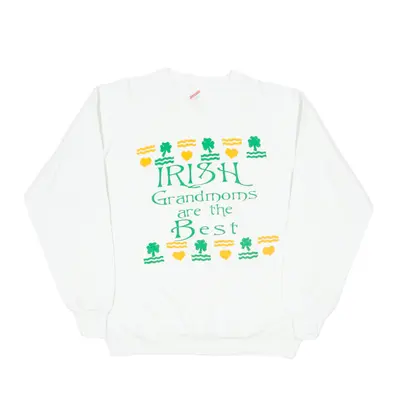 JERZEES Irish Grandmoms Are The Best Sweatshirt Cream Mens L