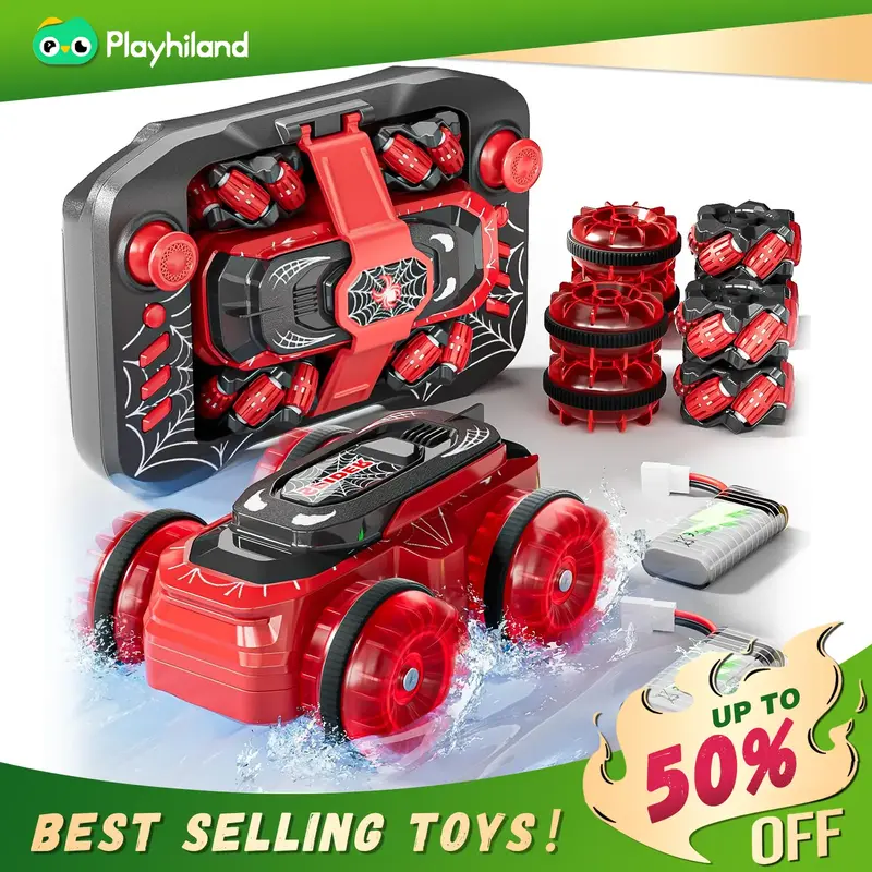 Talgic Rc Mini Amphibious Car Red & Pink Best Toy Boy Toy Gift Toy Kids 3 4 5 6+ with Controller Compact Design for Versatile...