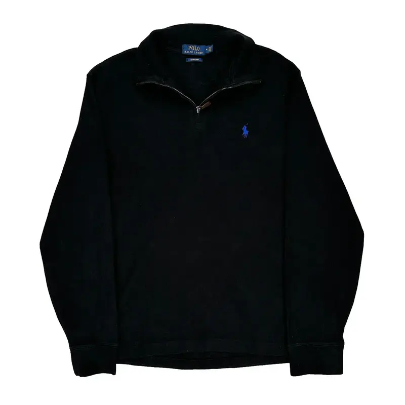 Ralph Lauren 1/4 Zip - Medium Black Cotton