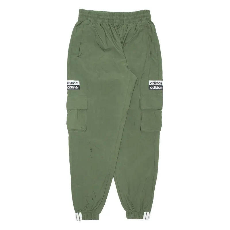 ADIDAS Womens Track Pants Green Tapered UK 8 W28 L29