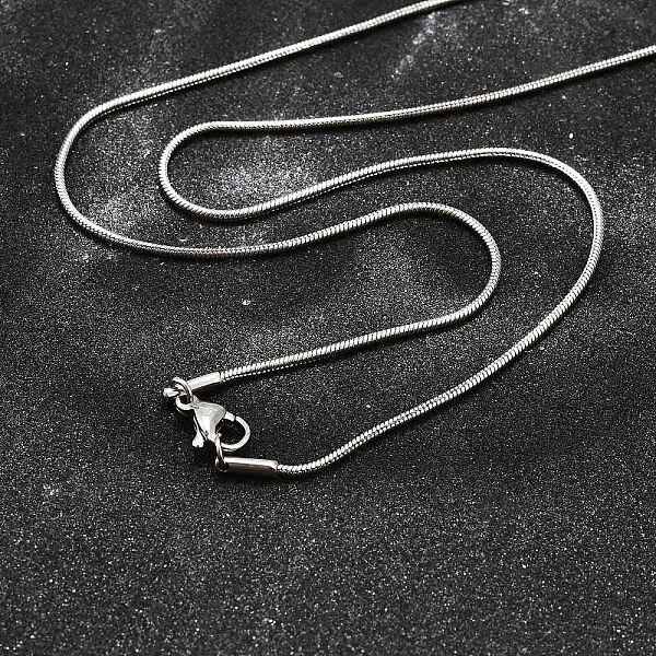 Non-Tarnish 304 Stainless Steel Snake Chain Necklaces