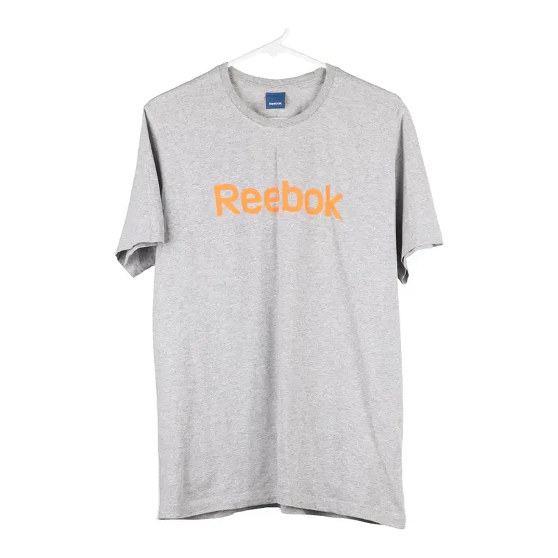 Reebok Spellout T-Shirt - Medium Grey Cotton
