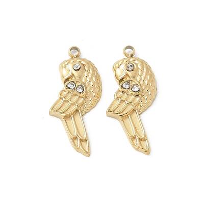 304 Stainless Steel Rhinestone Pendants