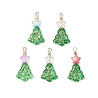 Star Transparent Glass Charms