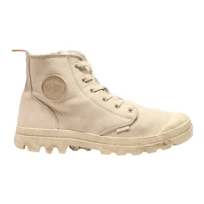 PALLADIUM Lace-Up Boots Beige Leather Womens UK 6.5