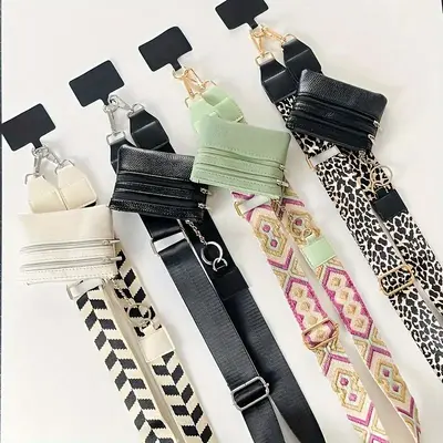 Fashion Phone Lanyard, Multipurpose Phone Decorative Strap with Small Wallet, Phone Accessories for Women & Men, Mobile Phone...