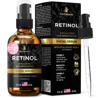 InstaSkincare Retinol Serum with Hyaluronic Acid + Vitamin E & Aloe Vera 2 OZ (60 mL) - Exfoliating and Brightening Formula f...