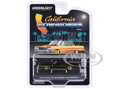 1976 Cadillac Eldorado Convertible Black and Gold \