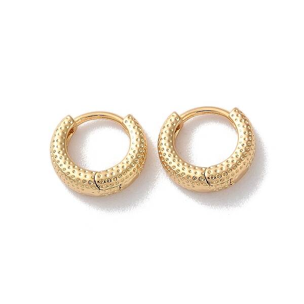 Texture Rings Brass Hoop Earrings for Women