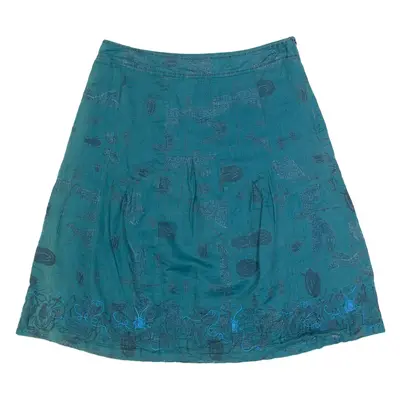 WHITE STUFF Womens Pleated Skirt Blue Knee Length UK 8