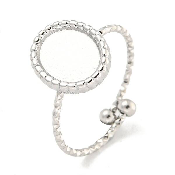 Non-Tarnish 304 Stainless Steel Oval Cuff Ring Components