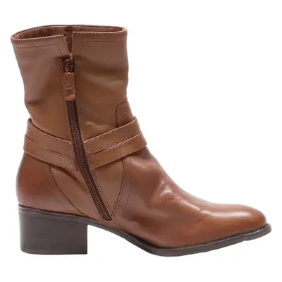 TAMARIS Ankle Boots Brown Leather Womens UK 6