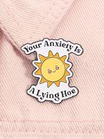 Sun Design Brooch, Cute Enamel Pin Suitable for Backpacks, Jeans, Scarves, Hats Charms, Trendy All-match & Exquisite Brooch f...