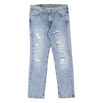 LEVI'S 511 Jeans Distressed Mens Blue Slim Straight Stone Wash W33 L30