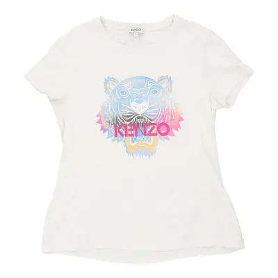 Kenzo Graphic T-Shirt - Small White Cotton | Size: small