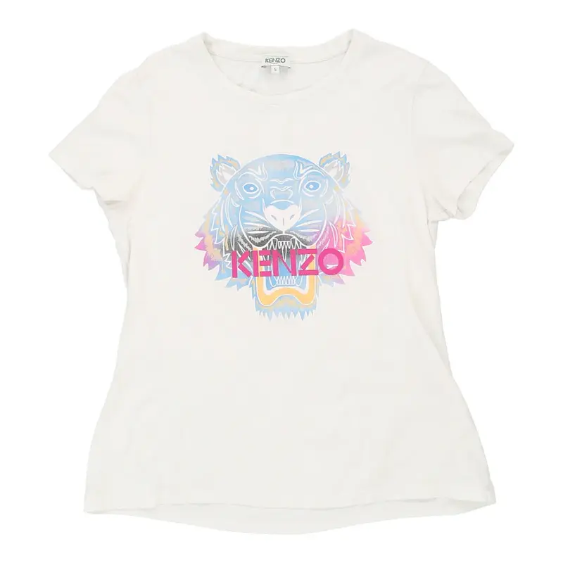 Kenzo Graphic T-Shirt - Small White Cotton | Size: small