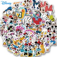 50pcs Disney Authorized Mickey Mouse Stickers Vinyl Cartoon Stickers for Water Bottles Laptop Luggage