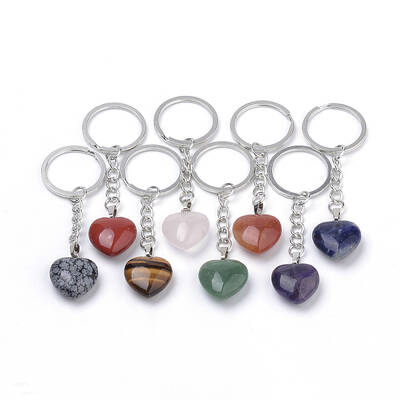 Synthetic & Natural Mixed Stone Keychain