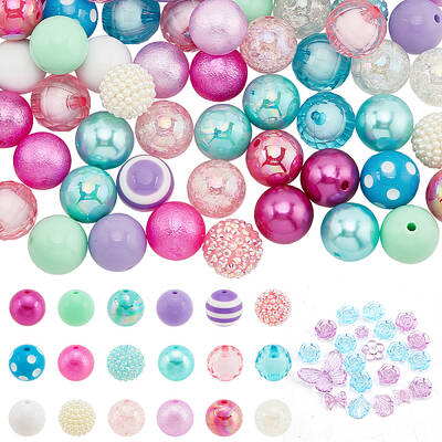 20 Style Mixed Style Acrylic Beads Sets