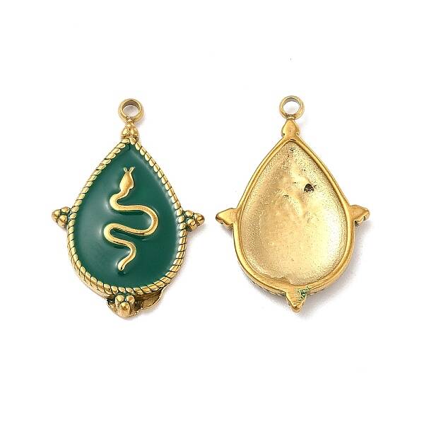 PVD Vacuum Plating 201 Stainless Steel Enamel Pendants