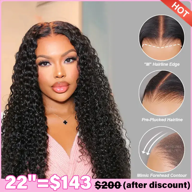 M-cap Water Wave 9x6 Wear Go Wig HD Lace Pre-Bleached Tiny Knots