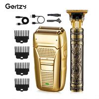 Electric Shaver Set, 1 Set Usb Rechargeable Hair Clipper & Manual Hair Shaver & Accessories, Professional Hair Cutting Tools ...