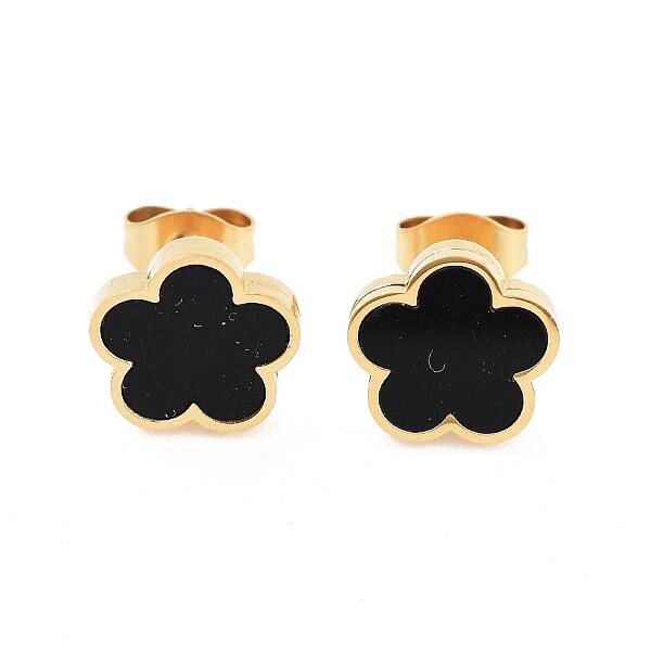 Flower Resin Stud Earrings