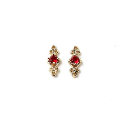 Brass Pave Cubic Zirconia Connector Charms