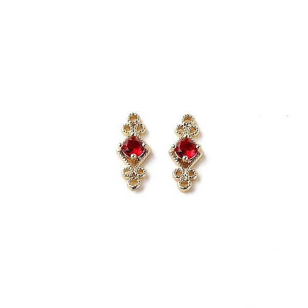 Brass Pave Cubic Zirconia Connector Charms