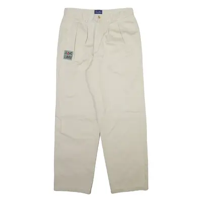 CYRILLUS Mens Trousers Beige Regular Tapered W28 L27