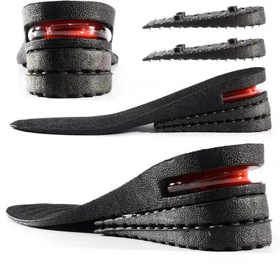 Height Increase Insole 3-Layer Air Cushion Heel Insert Lift Shoes Insole for Men and Women Invisible Elevator Adjustable Inso...