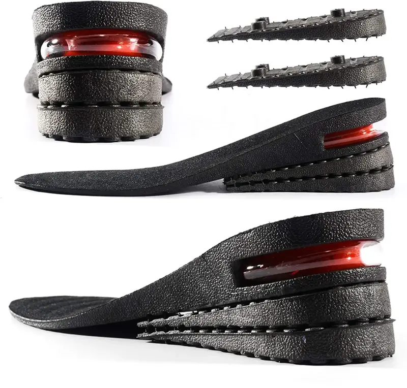 Height Increase Insole 3-Layer Air Cushion Heel Insert Lift Shoes Insole for Men and Women Invisible Elevator Adjustable Inso...