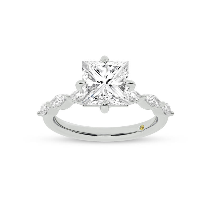 Cabo Princess Cut Lab Grown Diamond Engagement Ring | 14K White Gold 1 5/8 CT. TW.