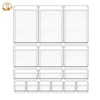 Clear Drawer Organizer, Multi-size Multi-functional Stackable Bedroom Dressing Table Storage Box for Cosmetic Stationery, Des...