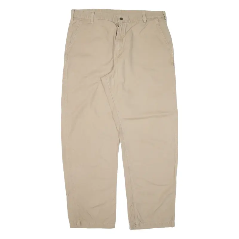 CARHARTT Workwear Mens Trousers Beige Loose Straight W40 L34