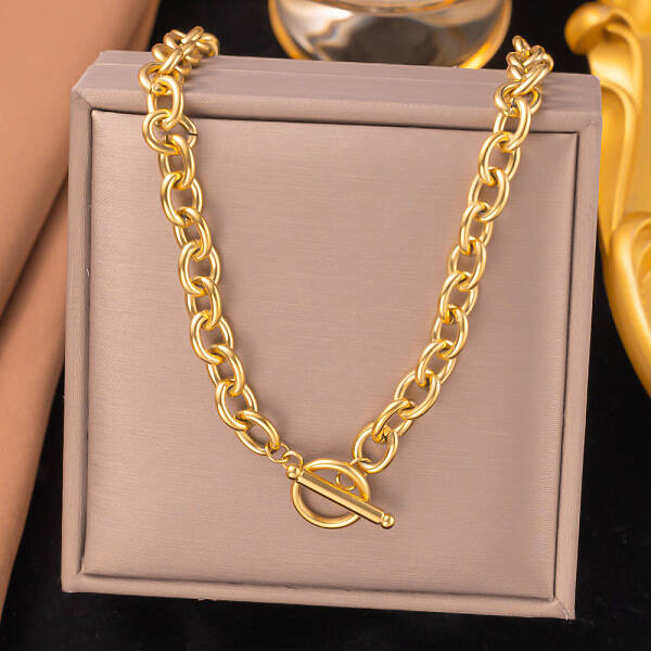 304 Stainless Steel Chunky Cable Chain Necklaces for Women