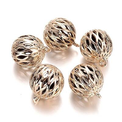 Hollow Alloy Round Pendants