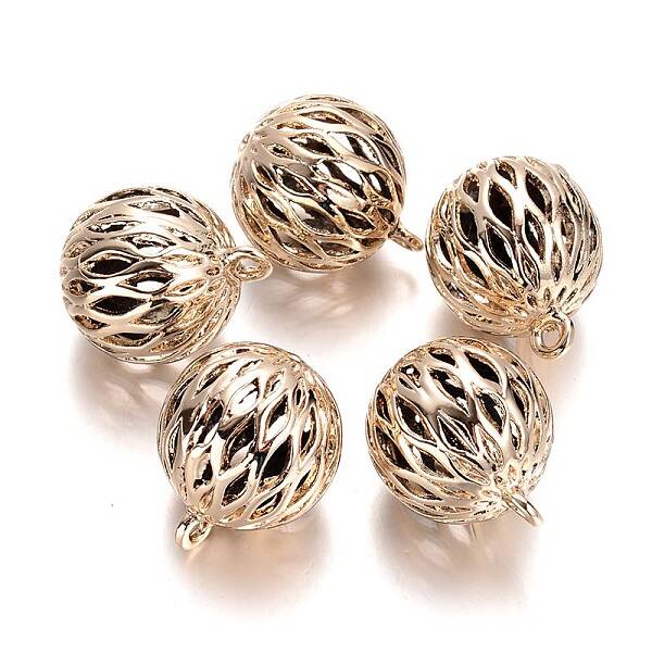 Hollow Alloy Round Pendants