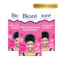 Bioré Skincare TikTok-Only Kiss Pore Strips Bundle, Blackhead Removal Nose Strips, Instant Pore Unclogging, Springtok, 3 Pac...