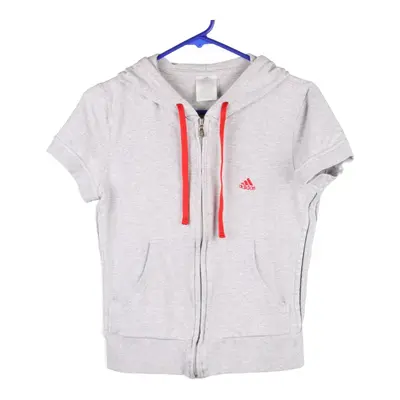 Age 10-12 Adidas Hoodie - Medium Grey Cotton Blend