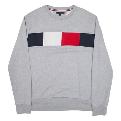 TOMMY HILFIGER Mens Sweatshirt Grey 2XL