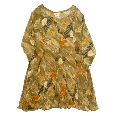 HOT DATE Womens Day Dress Brown 90s Crazy Pattern Knee Length M