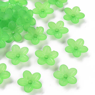 Frosted Acrylic Bead Caps